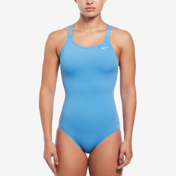 나이키 스윔 앤서 솔리드 패스트백 탄탄이 유니버시티 블루 [NESSA040-438 자수 로고 여자 실내수영복]