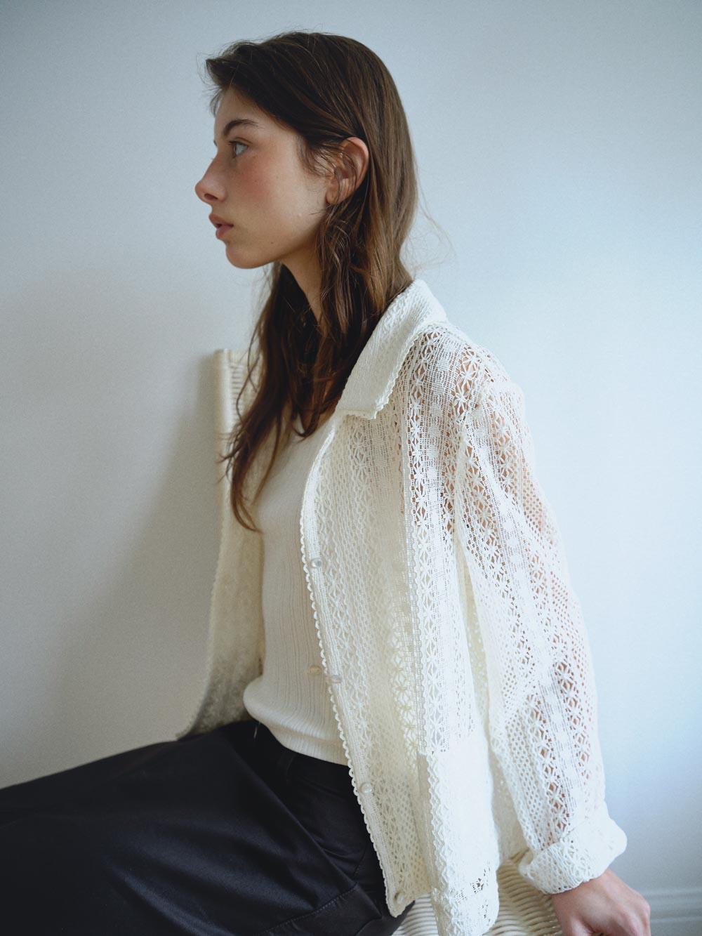 Lace shirt jacket