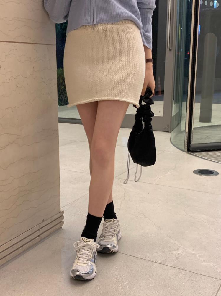 리에뜨 제리 니트 스커트 (2col)