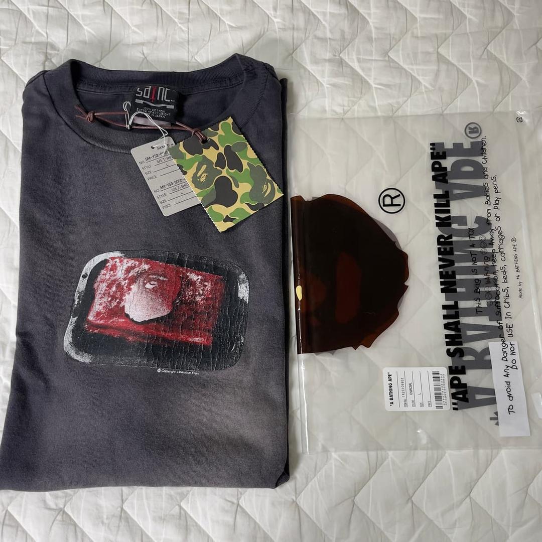 세인트미카엘 x 베이프 클럽티셔츠 차콜 L 판매합니다. | 후루츠패밀리