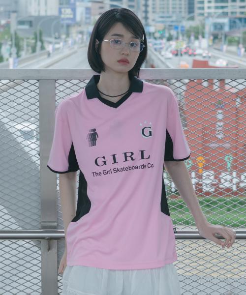 걸스케이트보드(GIRLSKATEBOARDS)  SOCCER JERSEY pink - 사이즈 & 후기 | 무신사