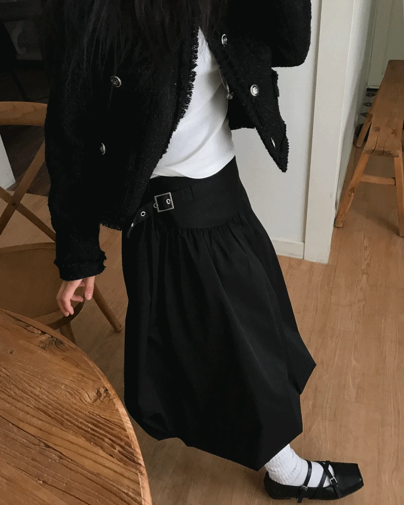 [MD PICK!] BELTED BALLOON MIDI SK