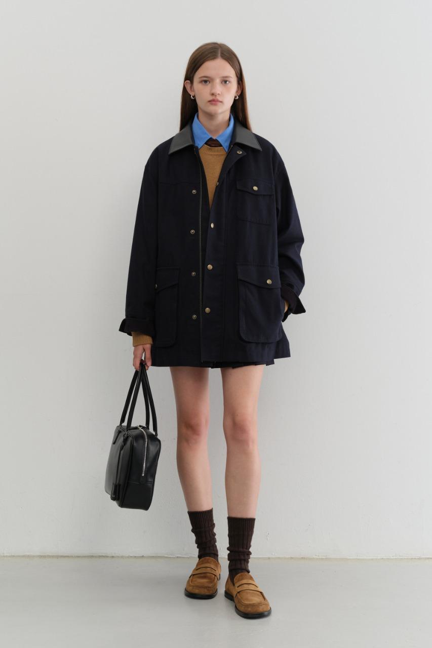 UNISEX VINTAGE HALF WORK JACKET DARK NAVY