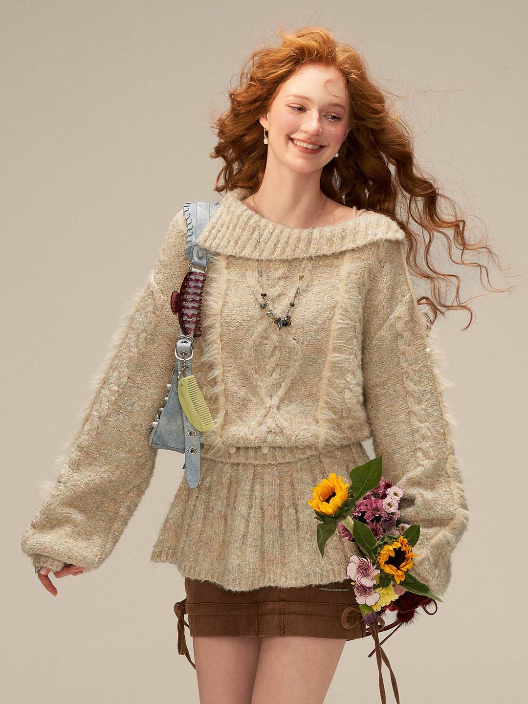 [MAMC] Candy Pop Cable Sweater