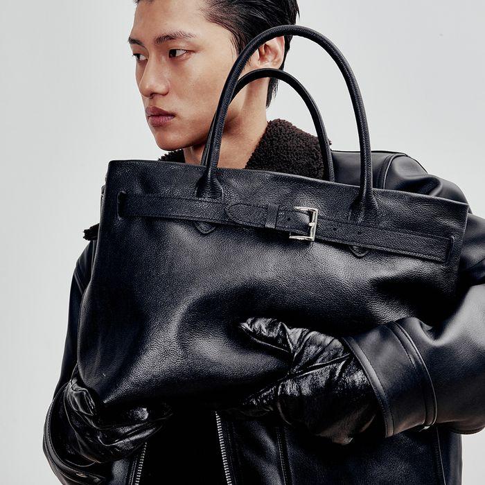 Cow Vegetable Belted Big Bag (Black)