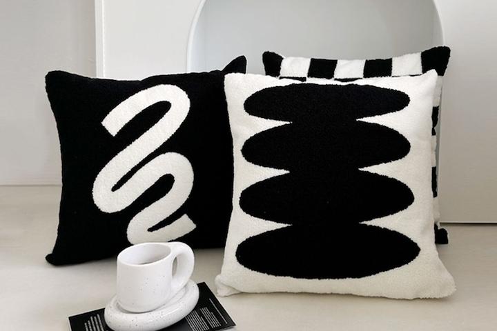 모던블랙 4종 쿠션커버 북유럽 인테리어 쇼파쿠션