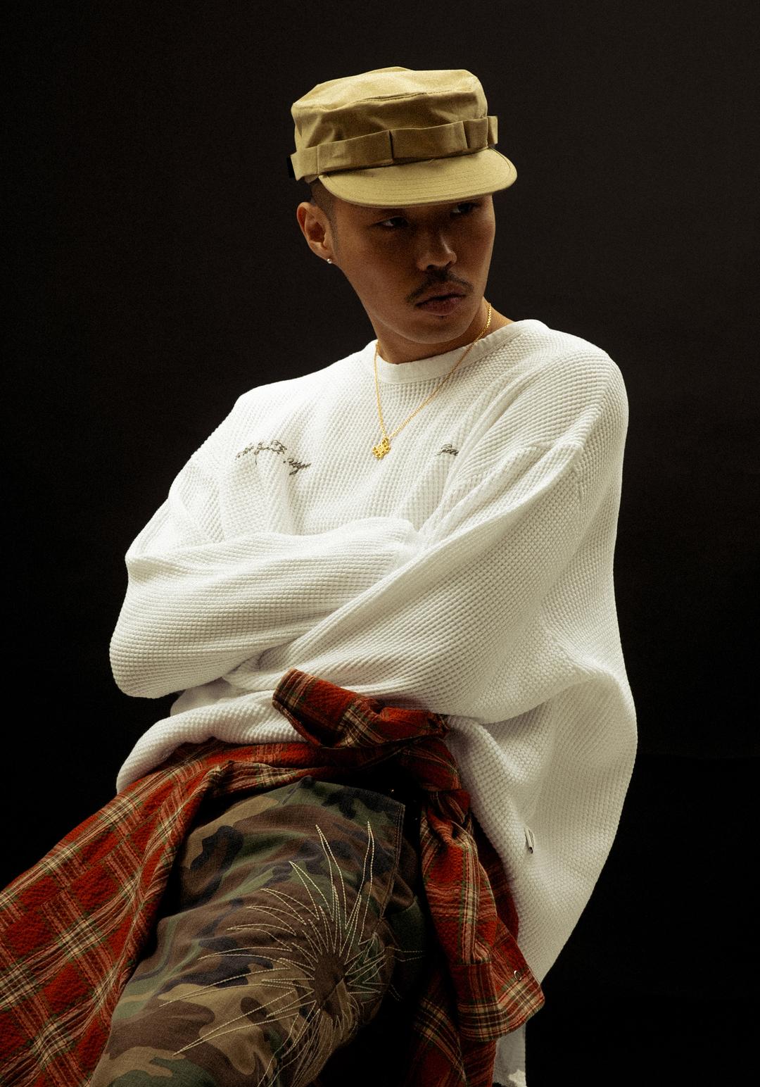 Wide Cut Waffle Sleeve [ White ]