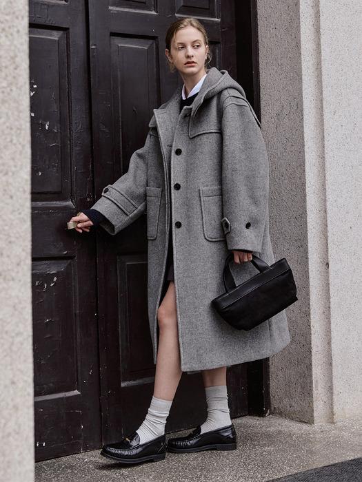 School-look hoody coat [M/GY]