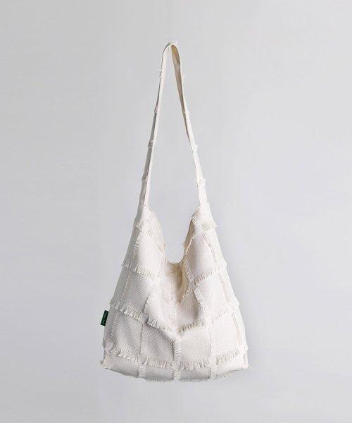 심풀 쇼퍼백 62 에스닉 프린지 - ivory