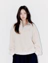 ANORAK FLEECE SWEATSHIRTS, IVORY