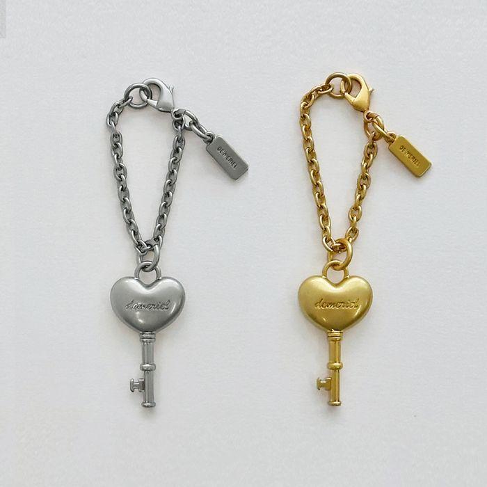 Mini Heart Key Charm_2Colors
