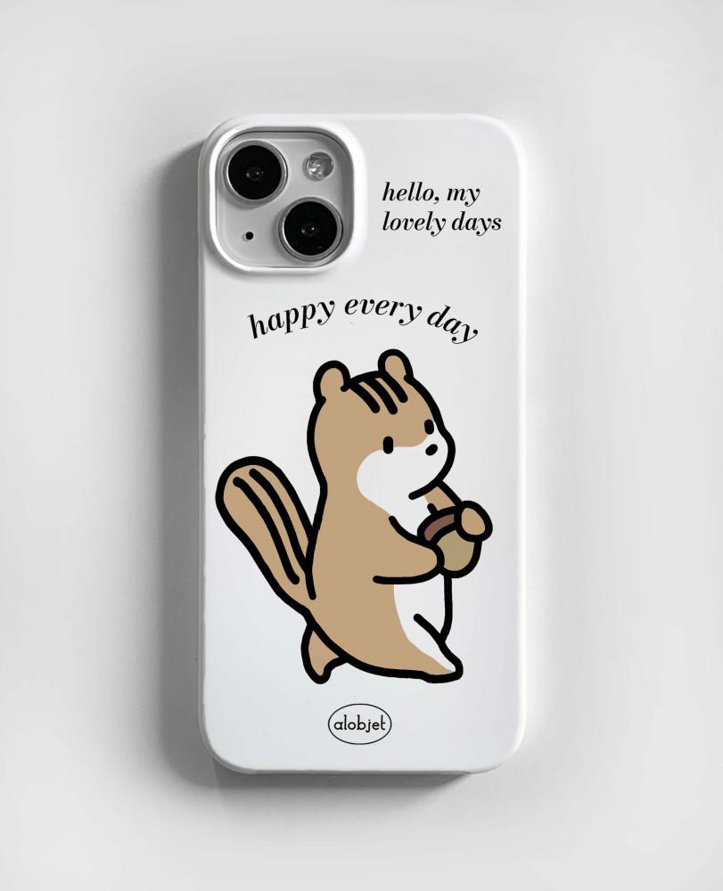 다람쥐 도토리 캐릭터일러스트 카드수납 하드 범퍼케이스 귀여운 친구생일선물 커플케이스