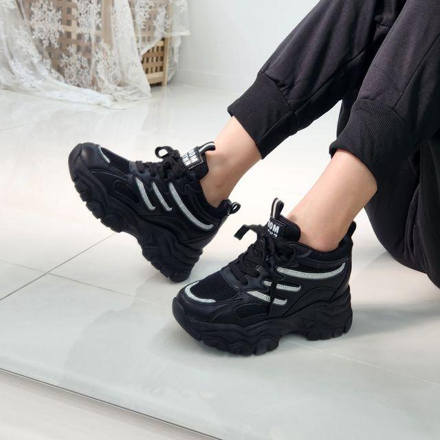 [MT] (키작녀/통굽10cm) 진 굽높은 키높이 속굽 통굽 어글리 운동화 스니커즈