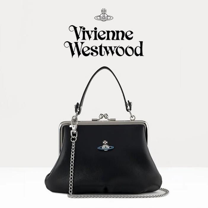 [VIVIENNE WESTWOOD] 비비안웨스트우드 그래니 프레임 블랙 토트백