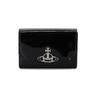 22FW VIVIENNE WESTWOOD 비비안웨스트우드 ORB로고 조르단 플랩 반지갑 블랙/핑크 51040067 L001O