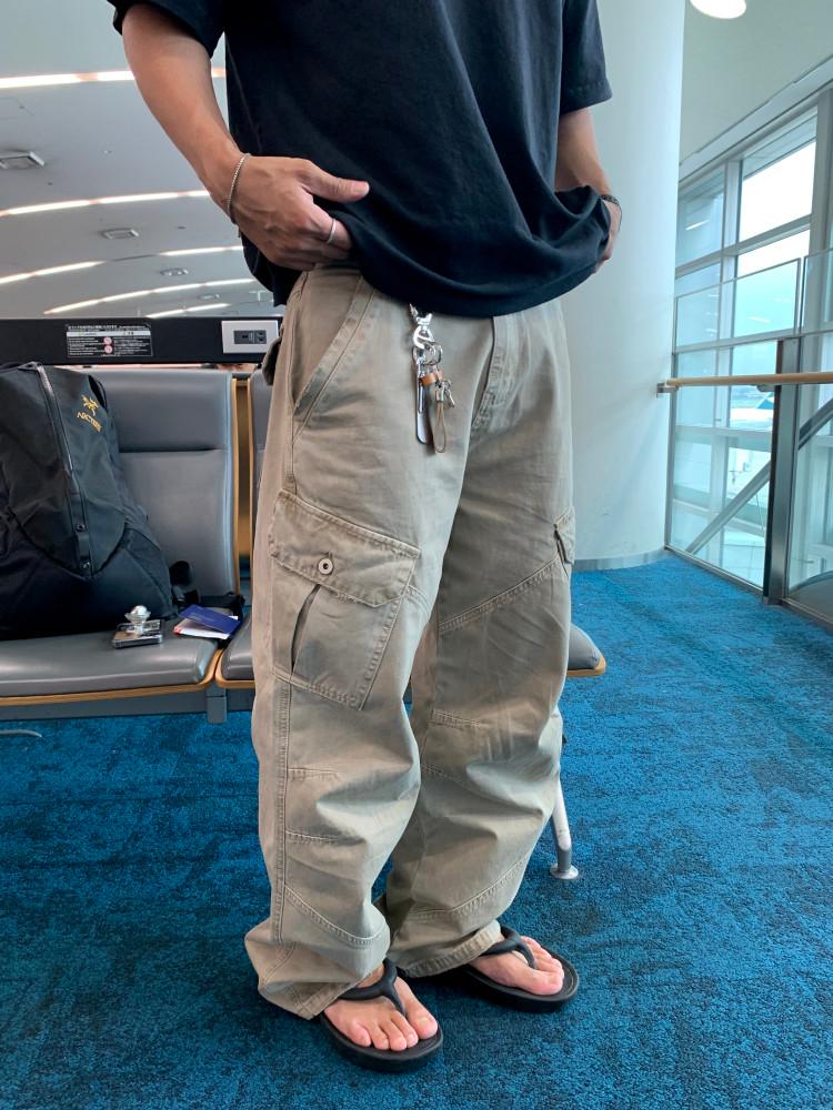 nate deep dying cargo pants (3C) - 남자와이드팬츠 카고바지