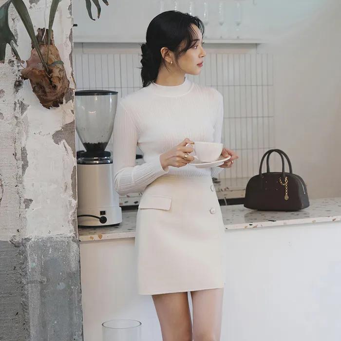 잇미샤 모크넥 골지 니트 ITOAZPO820 (2COLOR)