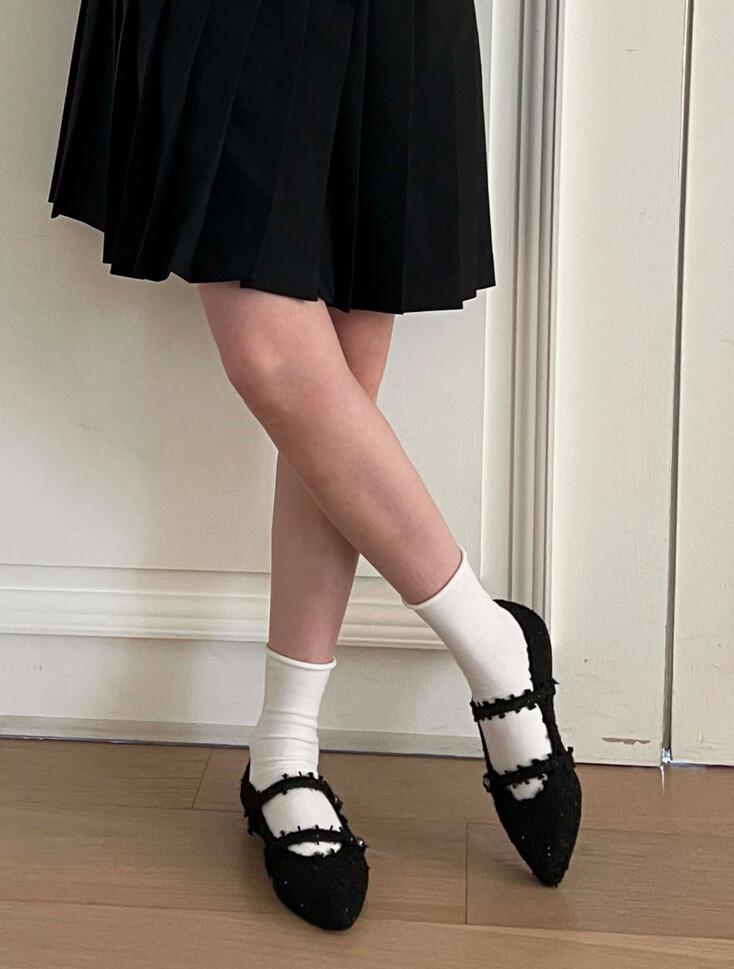 Becca Wave Flat _ Tweed Black