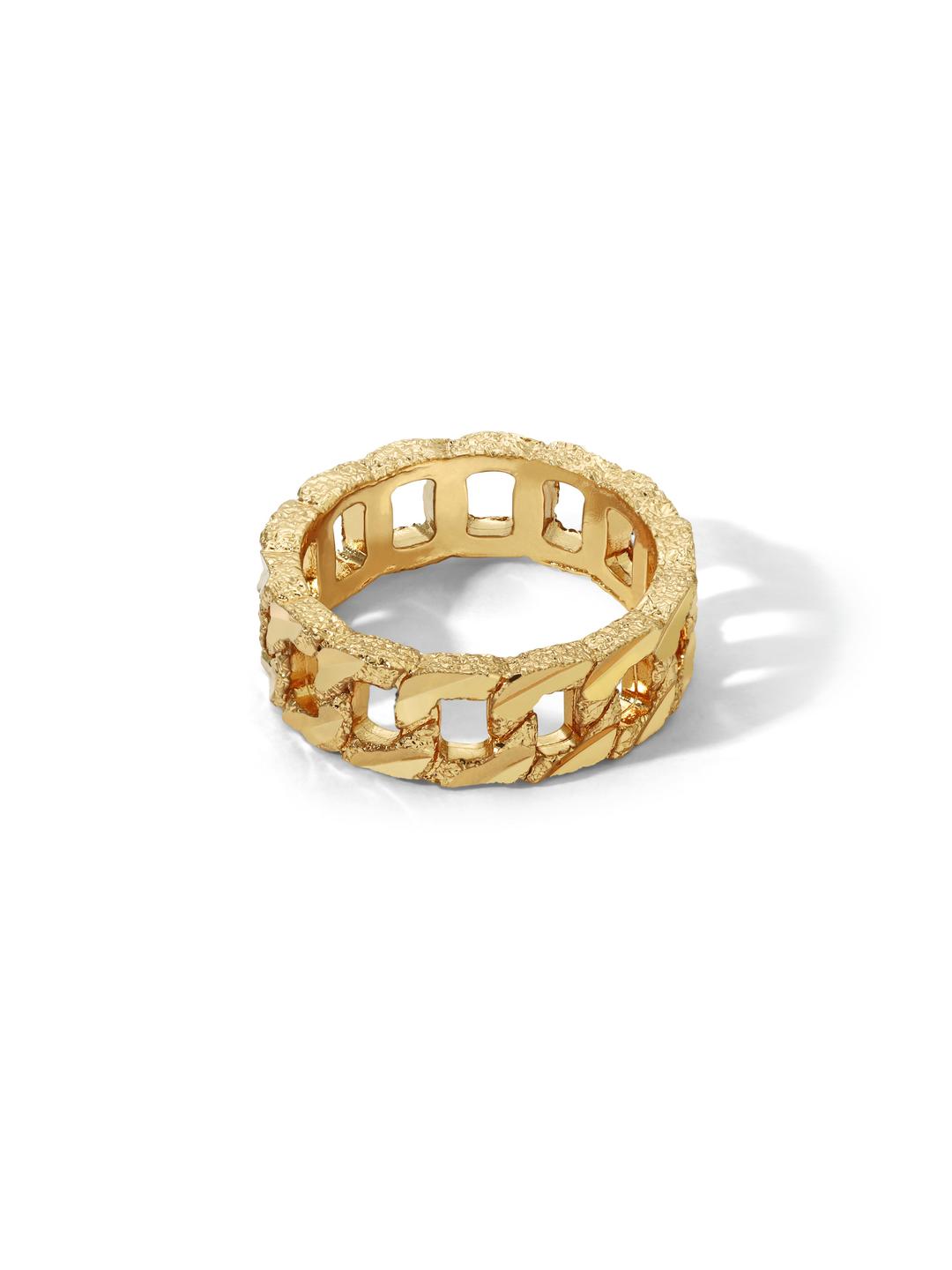 The Chain Link Ring - Gold / Style / 5