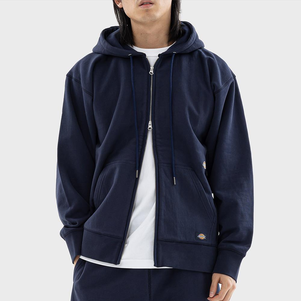 멀티 로고 헤비웨이트 후드 집업 Navy