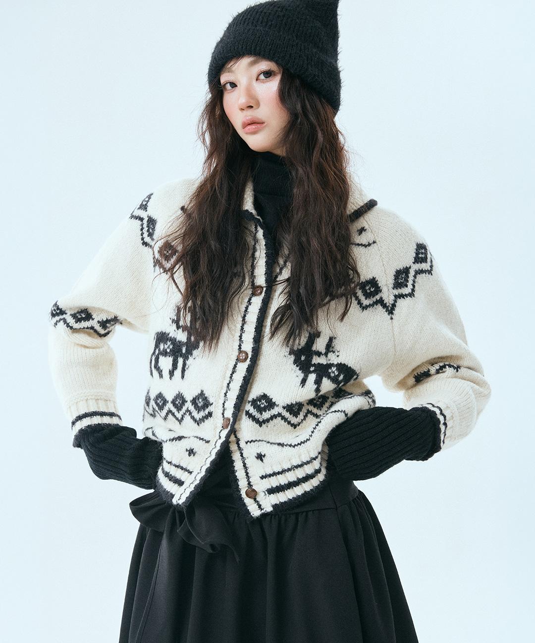 미쏘 [예약판매/스노우걸 ❄] 코위찬 아우터 가디건_MIWCKG112T