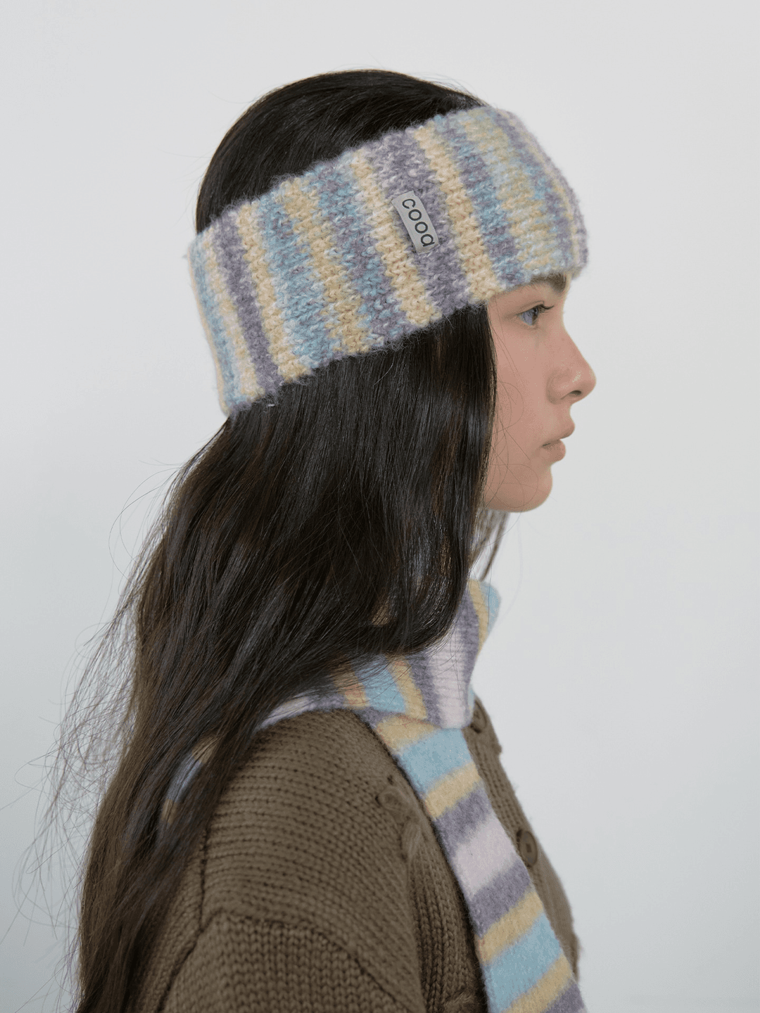 STRIPE HAIR BAND_PURPLE & SKY MIX