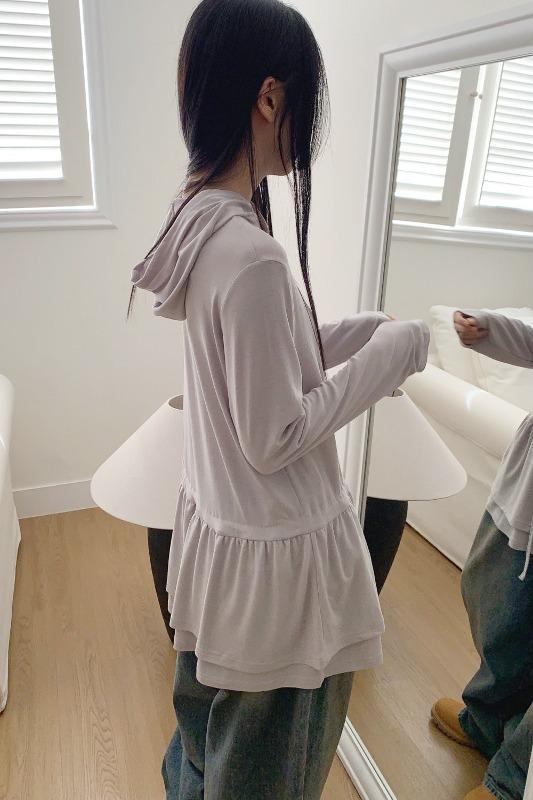 combo frill long tee (3color)