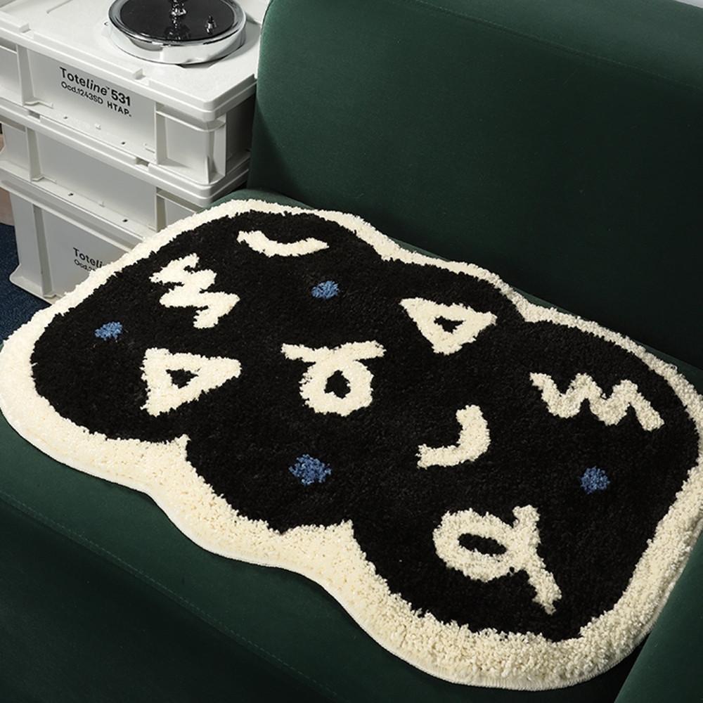 윌비 WillB 불규칙 터프팅 블랙 플로어 포인트 러그 발매트