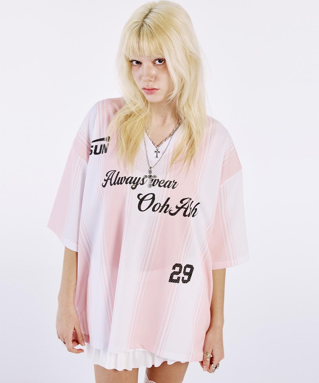 SUN ST MESH T-SHIRT(PINK)