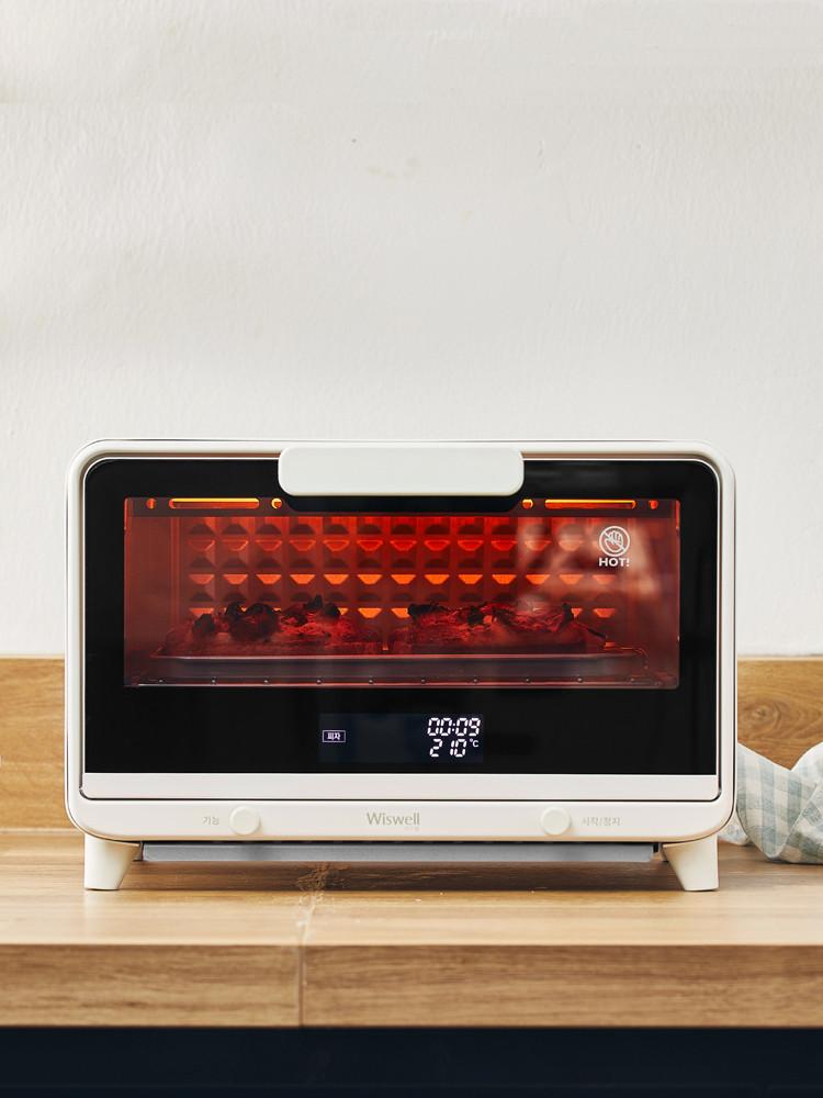 위즈웰 GL-10C 디지털 미니오븐 11가지 레시피 토스터 토스트만들기 피자 해동 고구마