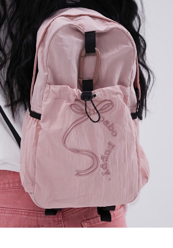 수심 Ribbon Pink Backpack 리본 핑크 백팩 가방 데일리백 발레 코어