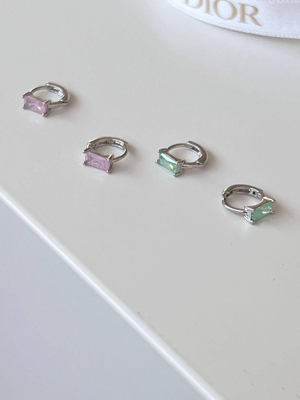 다우니 큐빅 원터치 귀걸이