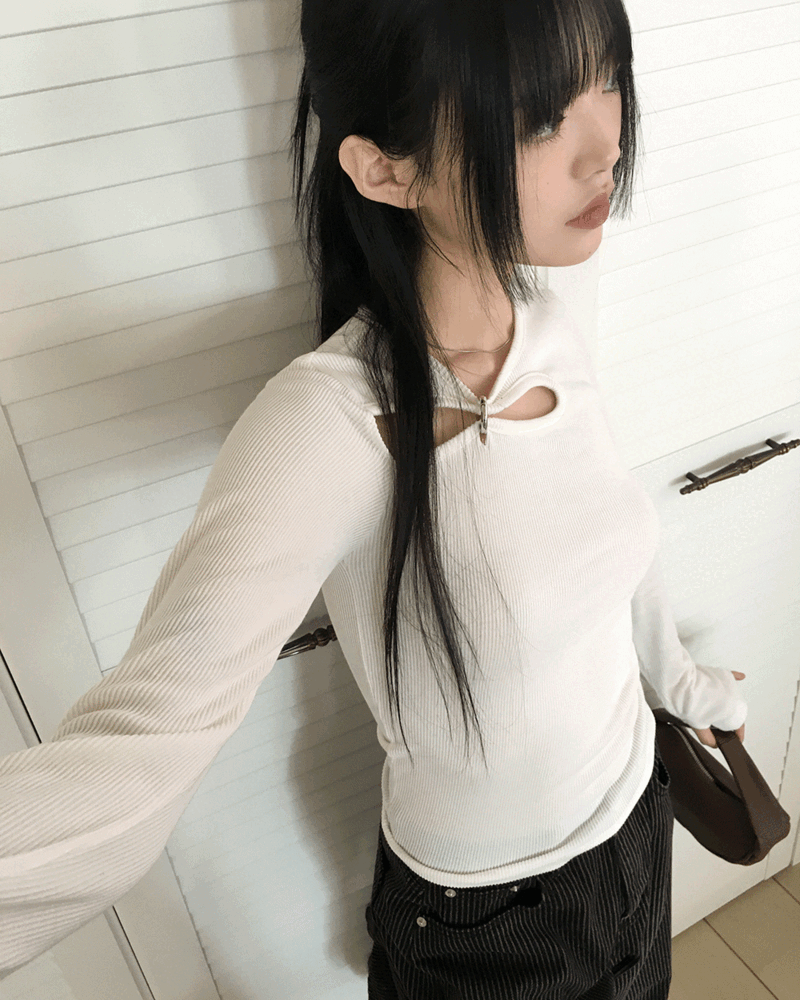 원더원더 페포 오링 트임 워머 긴팔 티셔츠