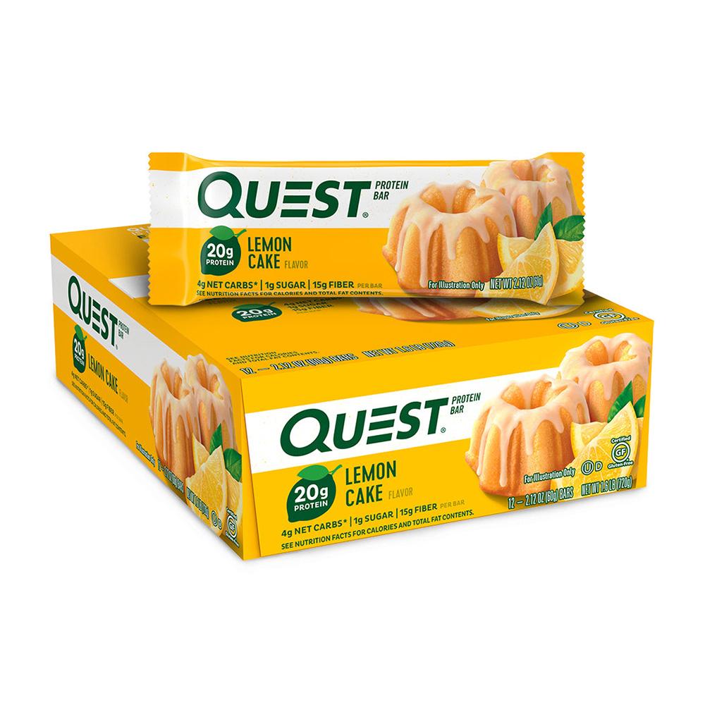 퀘스트 바 프로틴 바 레몬 케이크, 12 개입