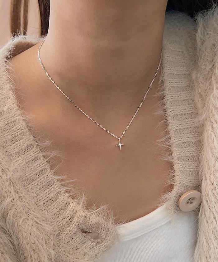 레브드제이 (silver925) 스파크 별 목걸이 *2color