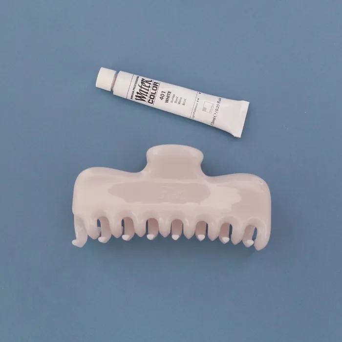 [3rd] Poise hair clip - pink ivory