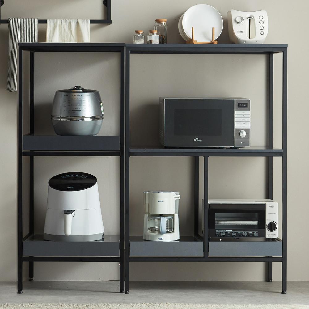 로라 500 800 전자 광파 오븐 렌지대 밥솥 선반 다이 거치대 받침대 렌지 장