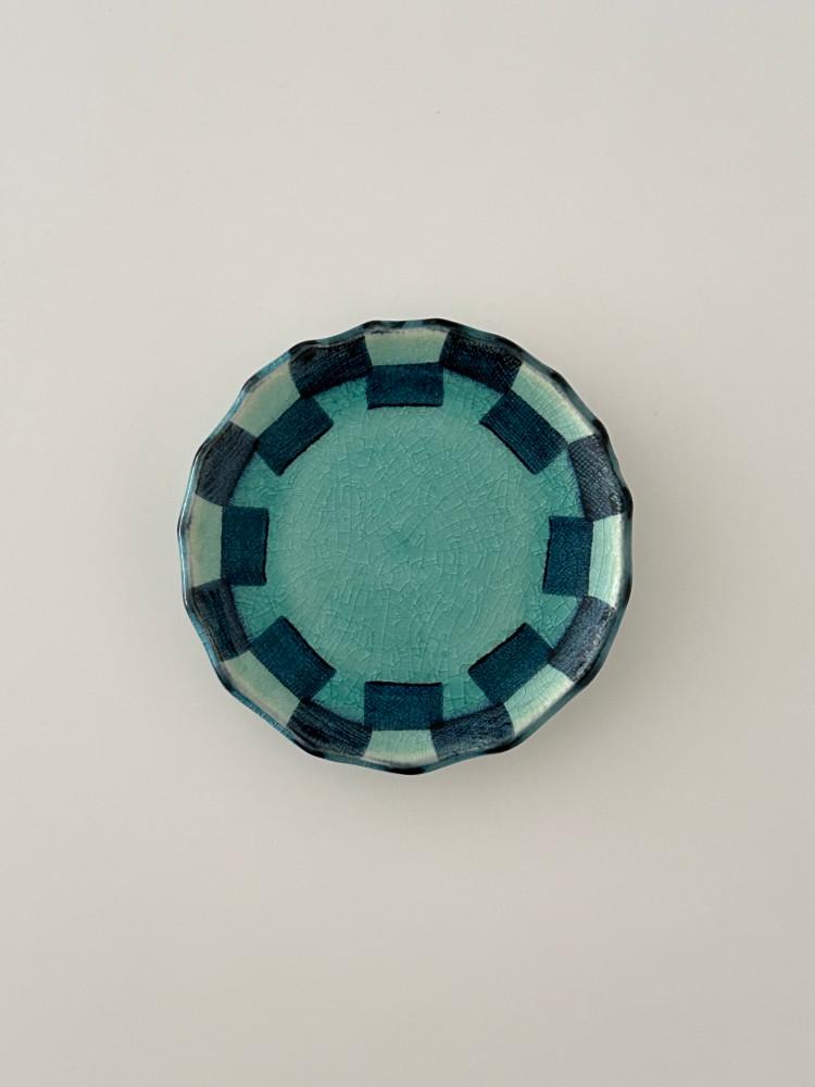 (only one) 블루 체크 플레이트