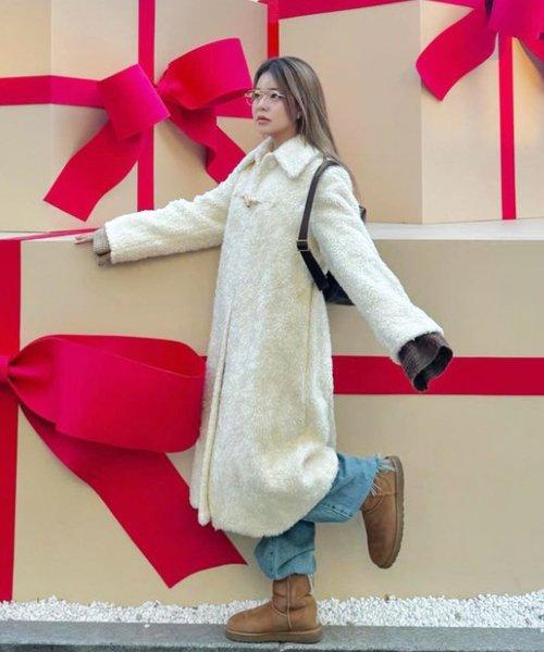 Fur Belted Coat_IVORY