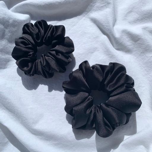 🖤블랙 실크 스크런치🖤