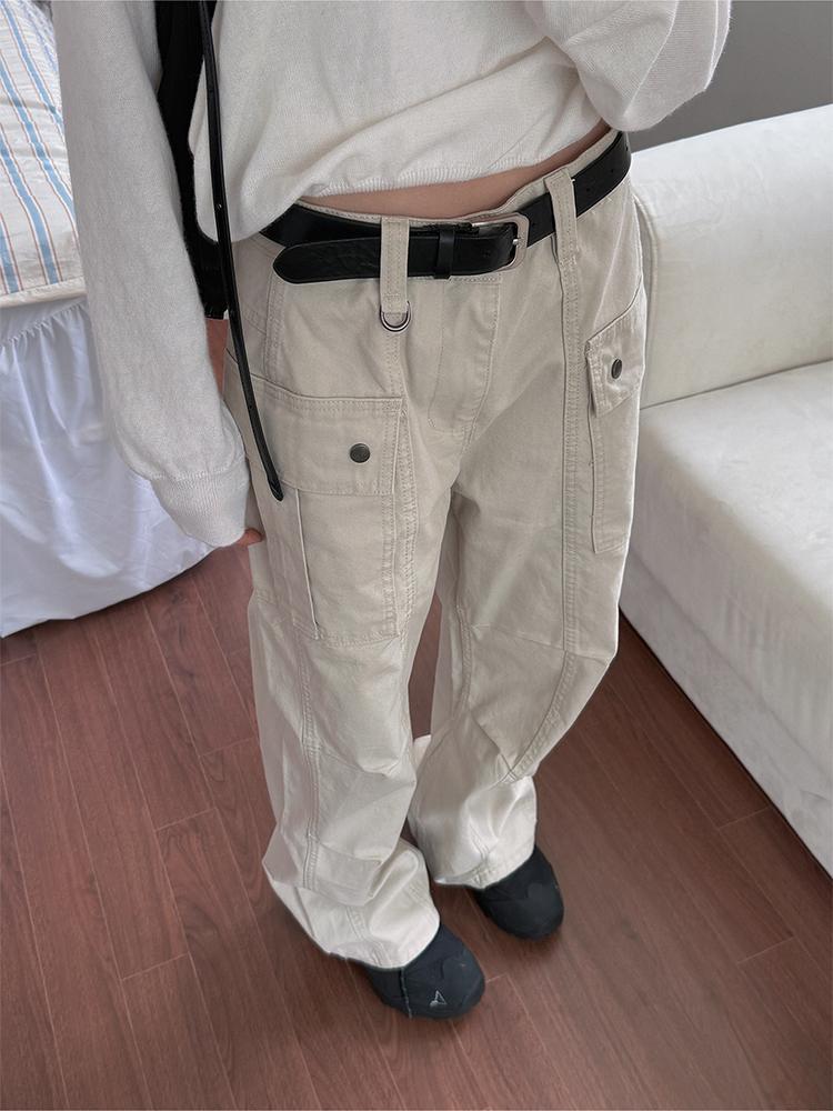 크렘므 로데오 유니섹스 절개 카고 팬츠