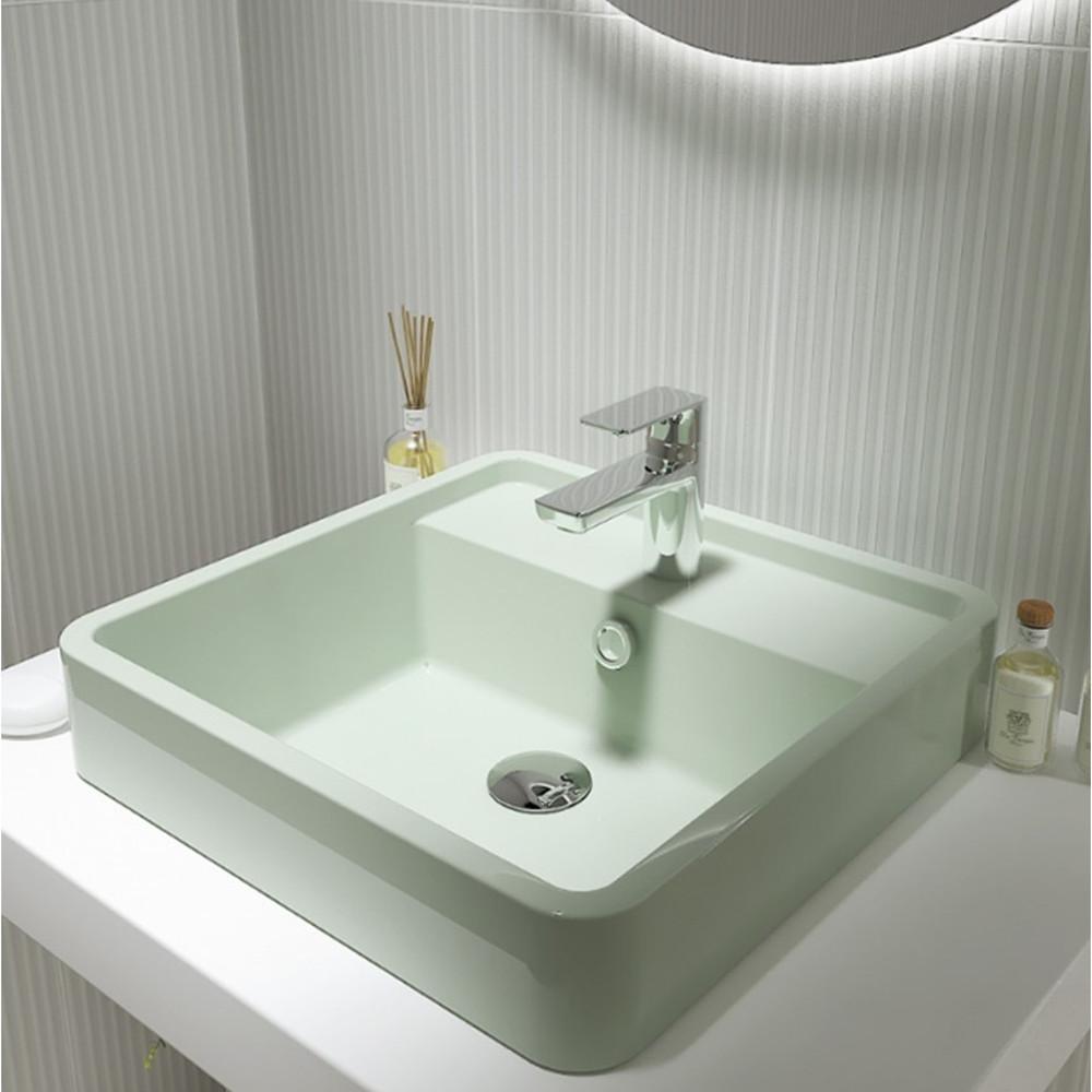 민트 컬러 탑볼 원홀 욕실 세면대 450x450x170