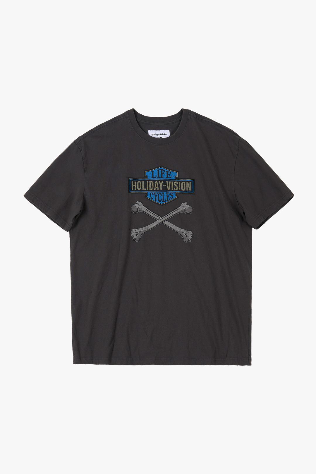 DARK GREY HOLIDAY-VISION PARODY GRAPHIC TEE V.4