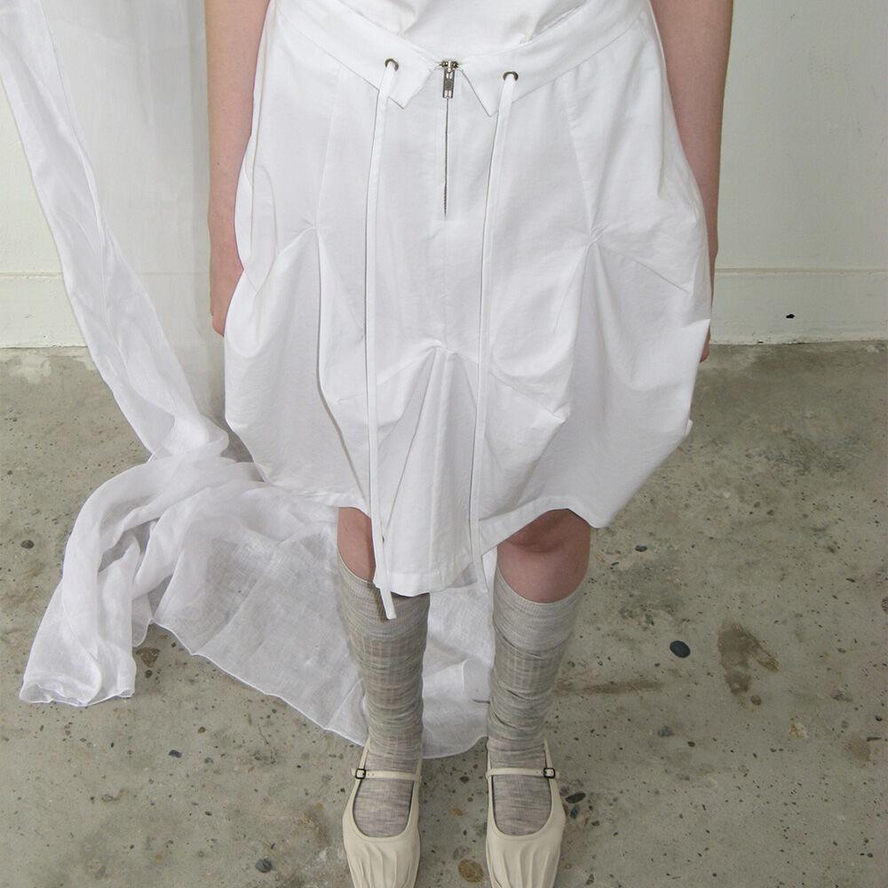 Clean Volume Skirt [Off White]