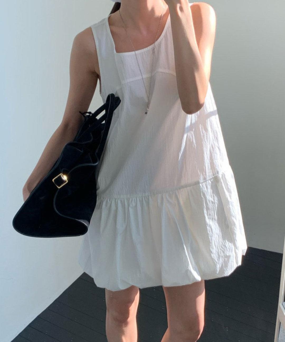 윗미어바웃 24SS 미트미 피넛 벌룬 미니원피스(2컬러)