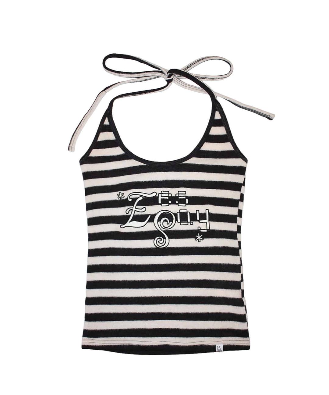 CANDY HALTERNECK TOP - BLACK