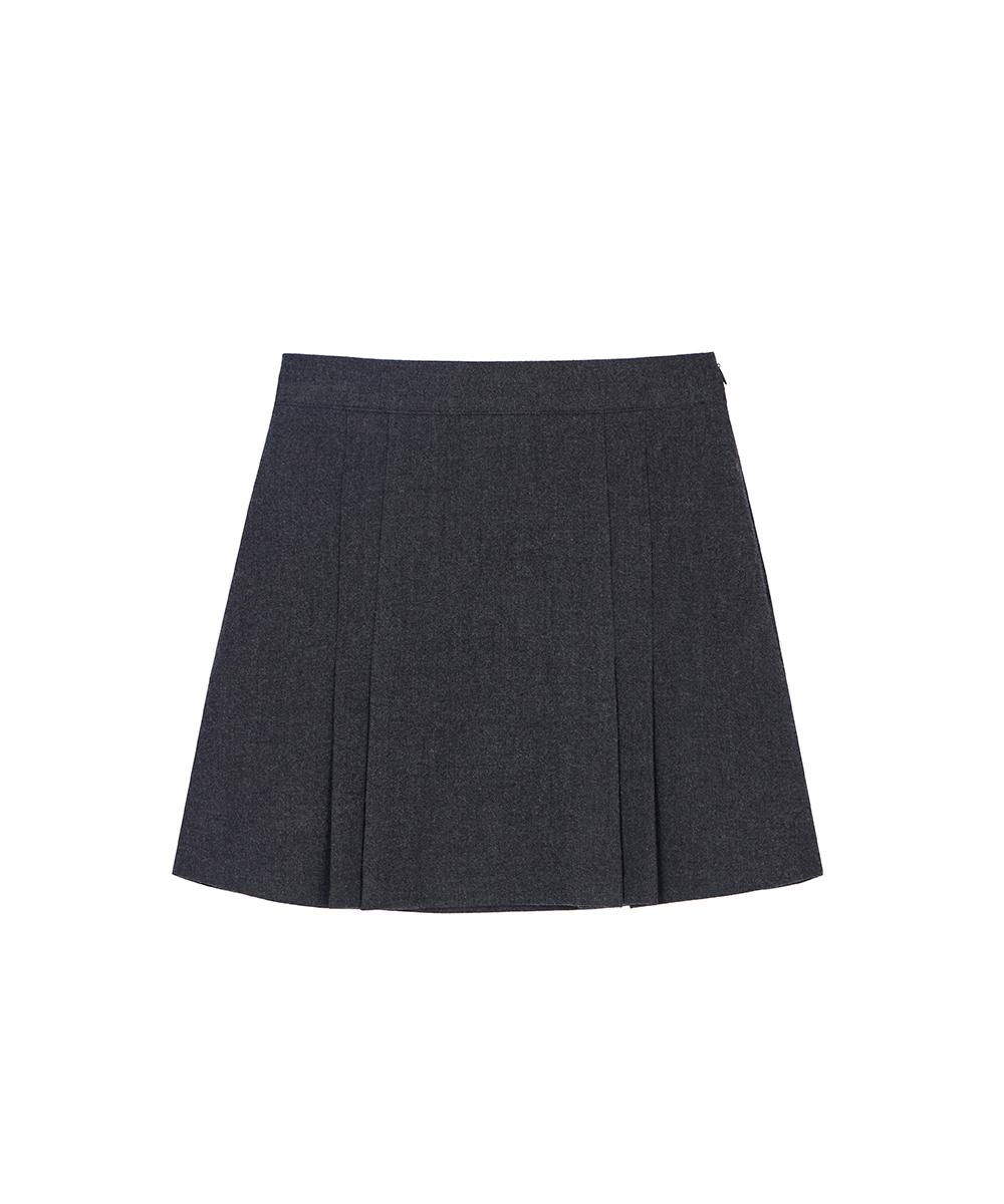 로제프란츠 Formal Pleats Mini Skirt [Charcoal]
