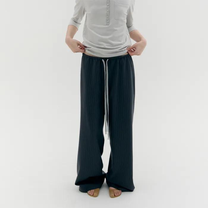 [5/15 이후 예약배송] [2rd REORDER] RELAXED WIDE STRIPE PANTS, CHARCOAL