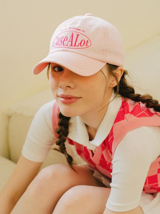 Circle logo ball cap - Pastel pink