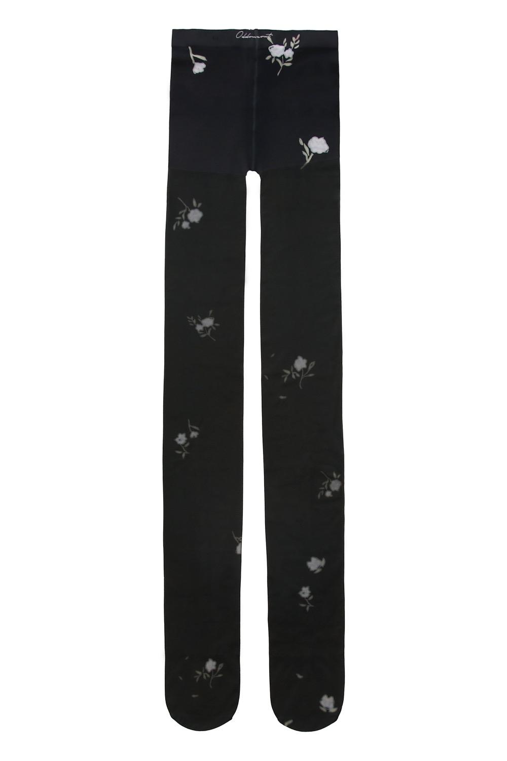 FLOWER STOCKING BLACK